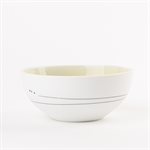 Small round porcelain bowl with green interior