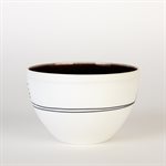 Small red porcelain yogurt bowl