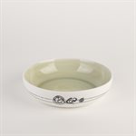 Small porcelain pasta bowl with green interior