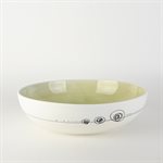 Salad ceramic bowl with green interior