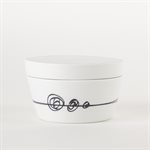 Main de sel en porcelaine noire et blanche