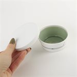 Main de sel en porcelaine noire et blanche