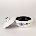 Main de sel en porcelaine édition 2 avec intérieur rouge