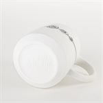 Tasse à café en porcelaine avec intérieur rouge