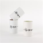 Small straight porcelain glass