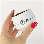 Miniature porcelain tumbler with red interior