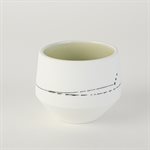 Miniature porcelain tumbler with green interior