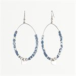 Boucle d'oreille créole en argile Blanc Boucle d'oreille créole en argile  Blanc