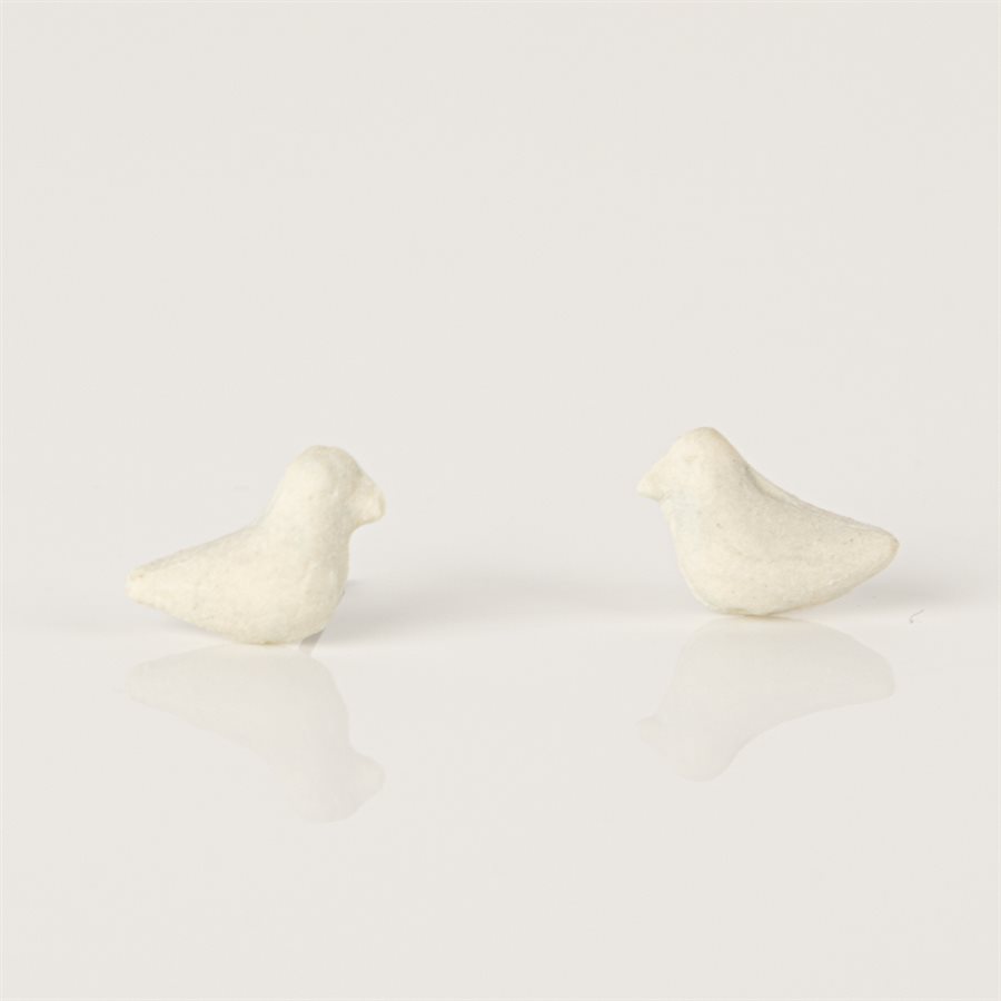 Clay bird earring Ivory Clay bird earring Ivory