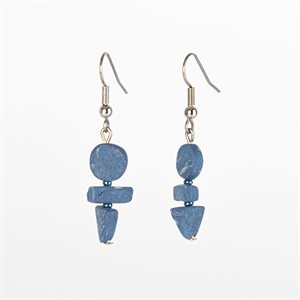 Porcelain and Swarovski earring on hook 