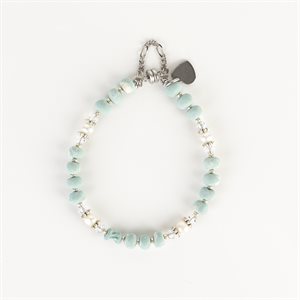 Simple bracelet with pale turquoise ornament 