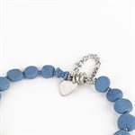 Simple blue clay lozenge bracelet 2