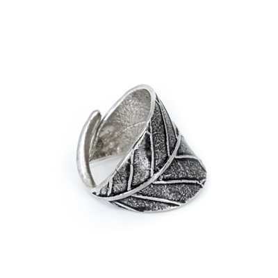 Bague feuille d'orme rouge en argent Bague feuille d'orme rouge en argent