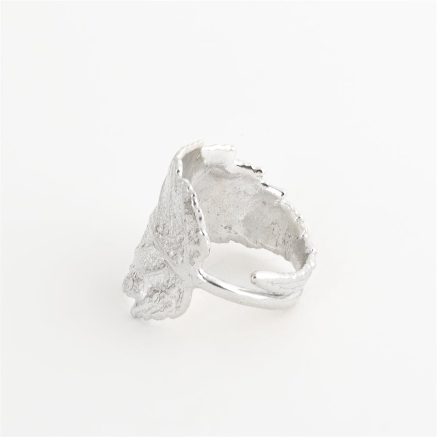 Bague feuille orme de chine en argent Bague feuille orme de chine en argent