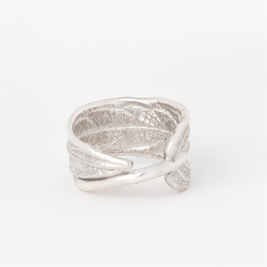 Bague feuille d'asclépiade en argent Bague feuille d'asclépiade en argent