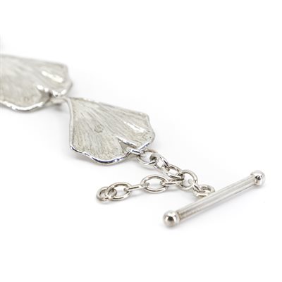 Bracelet feuille de ginkgo en argent Bracelet feuille de ginkgo en argent