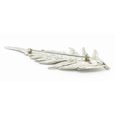 Broche en argent, feuille de sureau plumeux Broche en argent, feuille de sureau plumeux