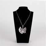 Pendentif feuille de ginkgo en argent