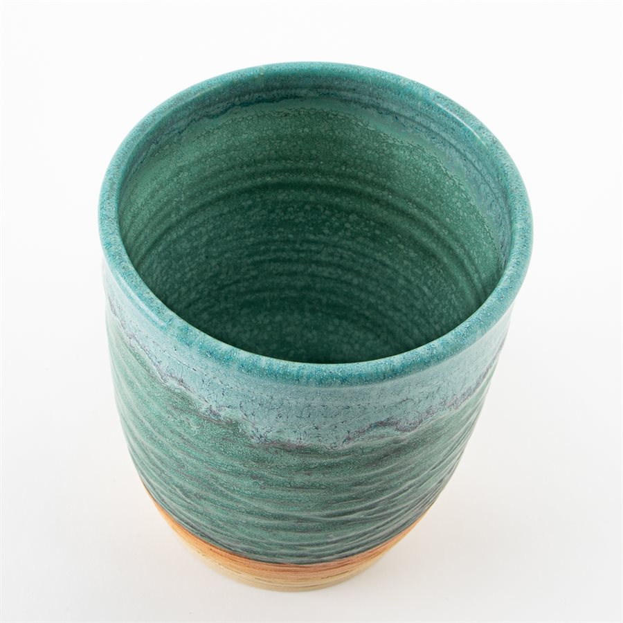 Pot à ustensiles en céramique bleue Pot à ustensiles en céramique bleue