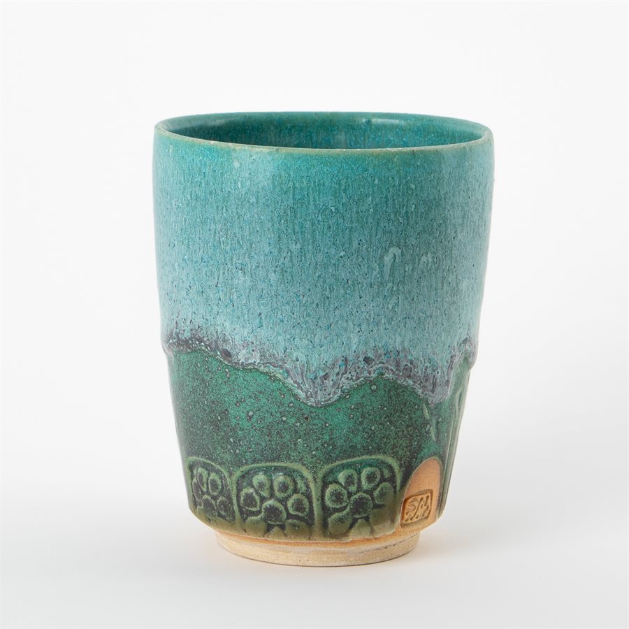 Verre à allongé, style Yunomi en céramique bleue Verre à allongé, style Yunomi en céramique bleue
