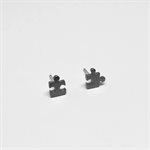 Boucle d'oreilles sur tige Casse-Tête en argent oxydé