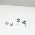 Boucle d'oreilles sur tige Casse-Tête en argent oxydé