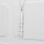 Pendentif Clé Anglaise Clue en argent poli Pendentif Clé Anglaise Clue en argent poli