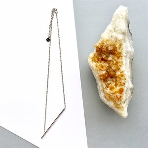 Collier Barre Oblique en argent