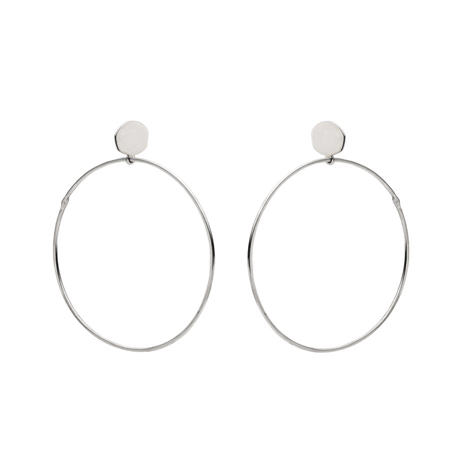 Polished silver Micaela earring