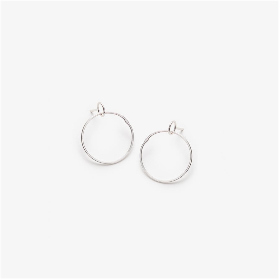 Boucle d'oreille SRS2 en argent poli Boucle d'oreille SRS2 en argent poli