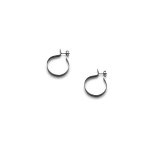 Boucle d'oreille Oculus en argent oxydé