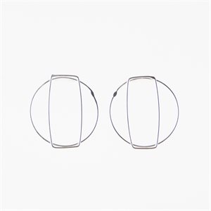 Boucle d'oreille Quadra en argent