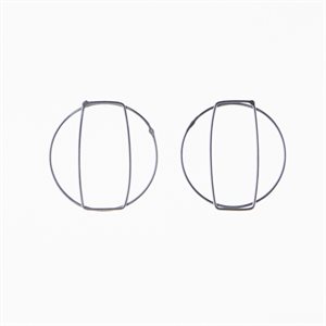 Oxidized silver Quadra earrings
