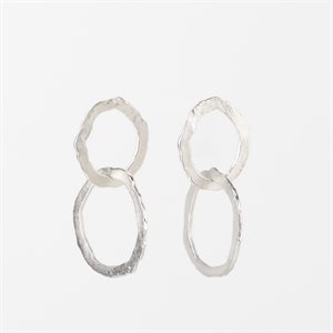 FLORA02 Earring in Polished Silver Finish