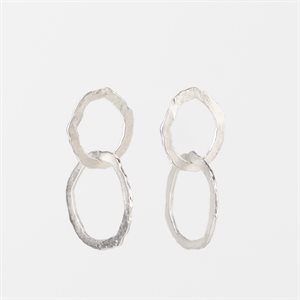 FLORA02 Earring in Polished Silver Finish