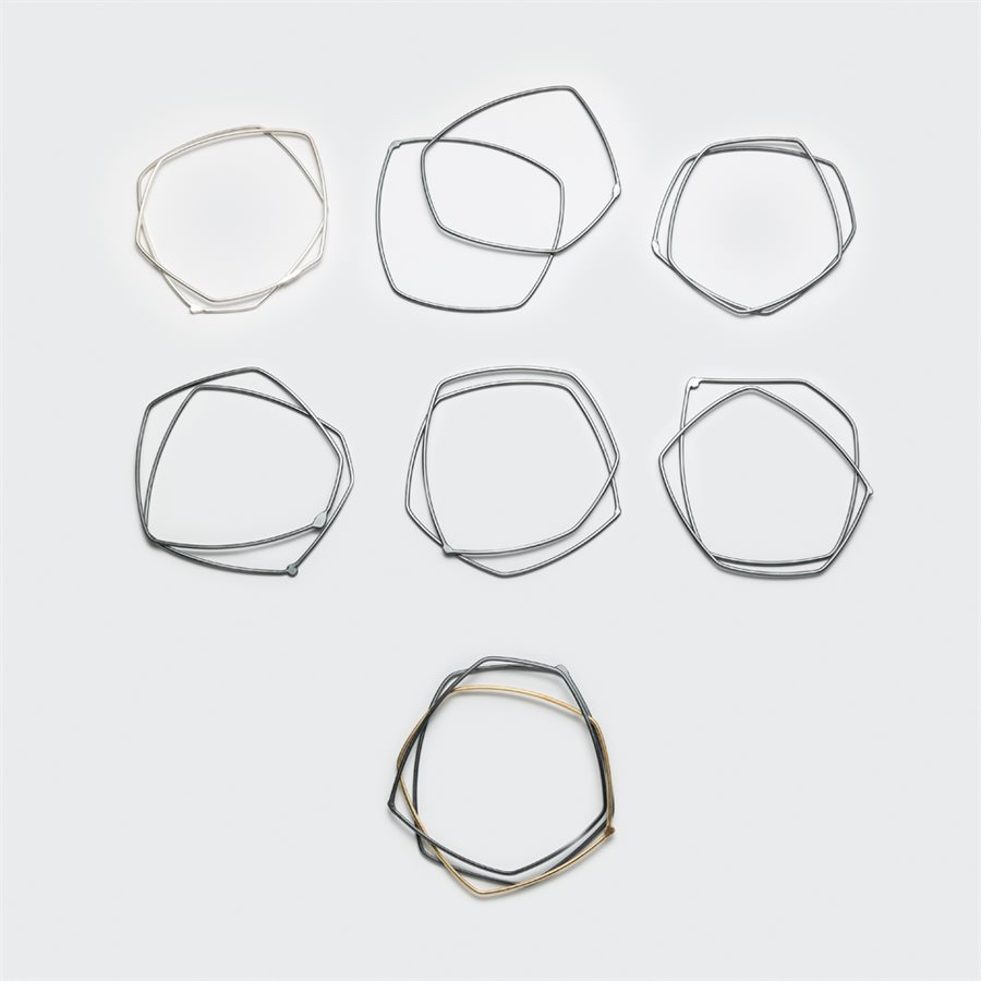 Bracelet Classique en argent oxydé, petit Bracelet Classique en argent oxydé, petit