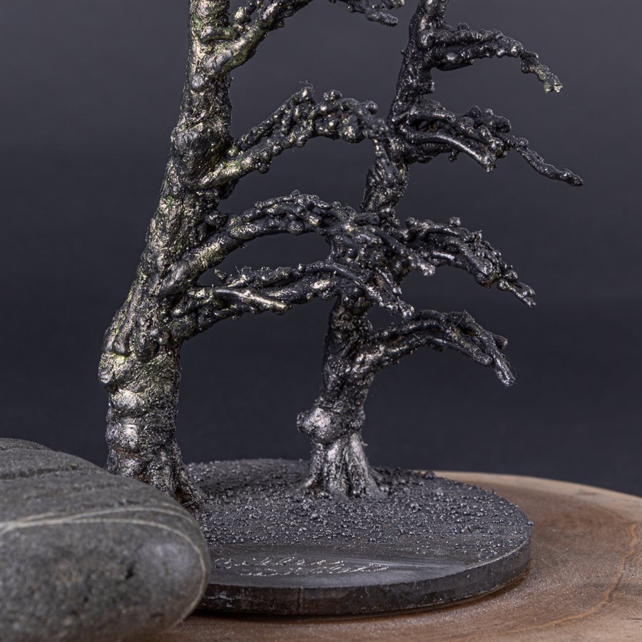 Les terneuviens, arbre de métal soudé sur base en bois Les terneuviens, arbre de métal soudé sur base en bois