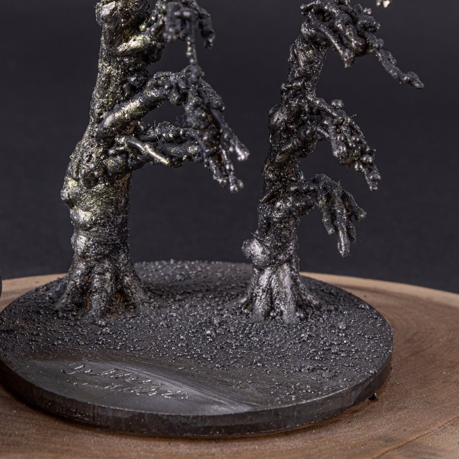 Les terneuviens, arbre de métal soudé sur base en bois Les terneuviens, arbre de métal soudé sur base en bois