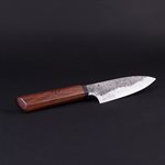 Japanese petty type knife in marble wood and passion fruit wood