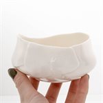 Medium white pinched porcelain bowl