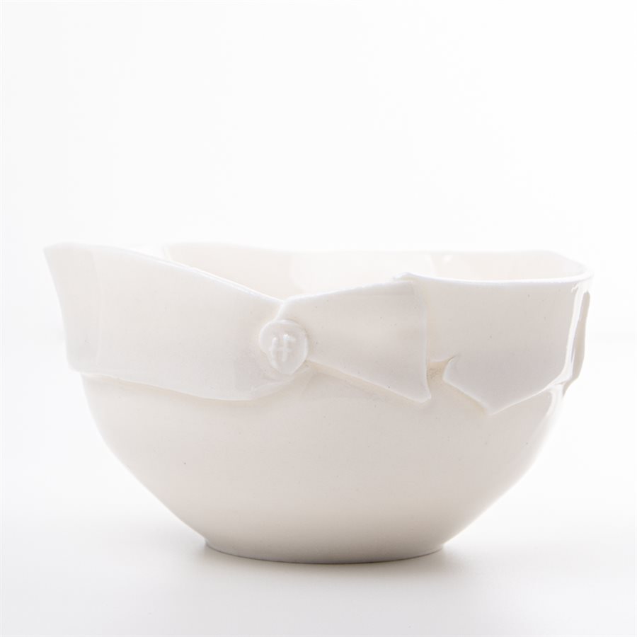 Petit bol en porcelaine pincée blanche Petit bol en porcelaine pincée blanche