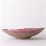 Large pink and grey ceramic bowl