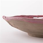 Large pink and grey ceramic bowl