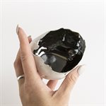 Petit bol oeuf blanc avec intérieur métalique et Kintsigu