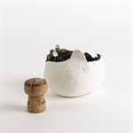 Petit bol oeuf blanc avec intérieur métalique et Kintsigu