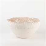 Grand bol rose en porcelaine pincée