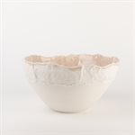 Grand bol rose en porcelaine pincée