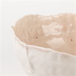 Grand bol rose en porcelaine pincée