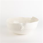 Large Ribbon Bowl in White on White
