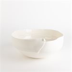 Large Ribbon Bowl in White on White